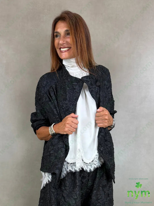 giacca fantasia lucida over 100pl - U / NERO / AI26 - GIACCA