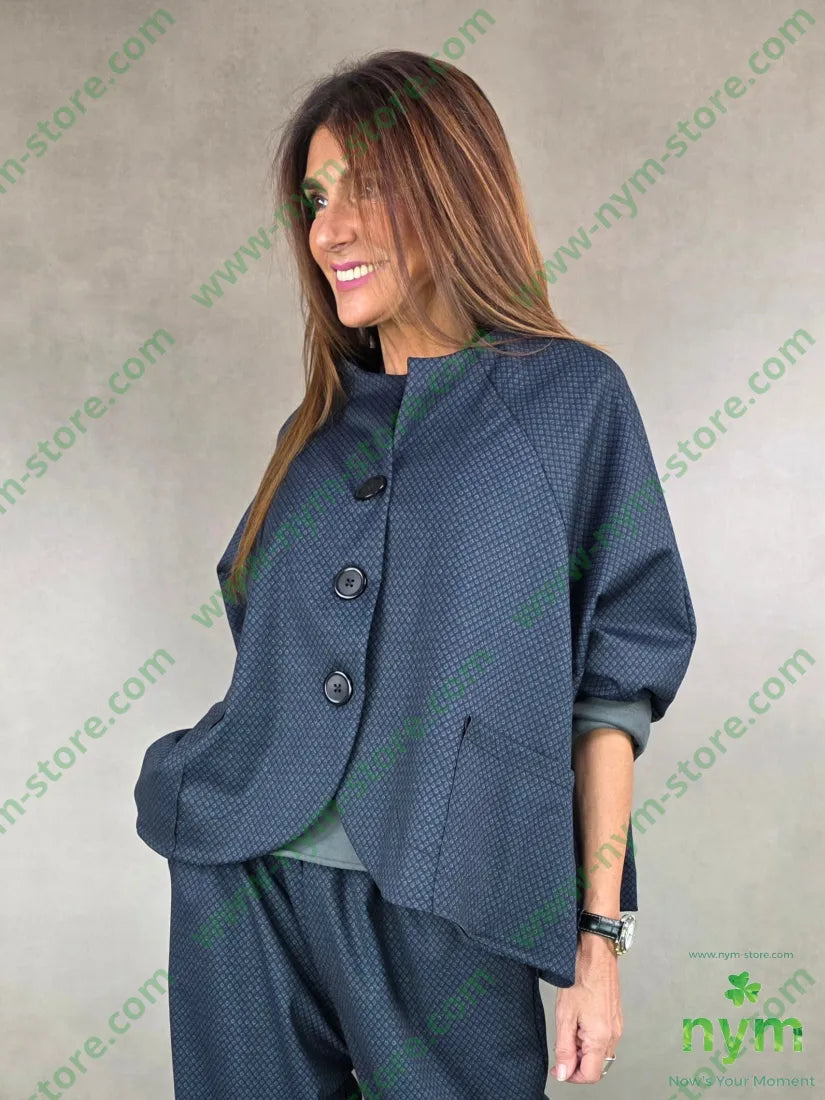 giacca fantasia micro 52co40ny8ea U / BLU / AI25 GIACCA