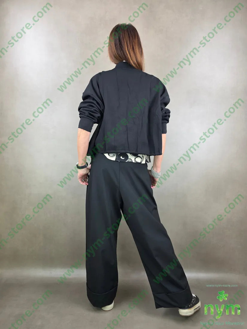 giacca felpa bordata 50co45pl5ea U / NERO / PE26 GIACCA