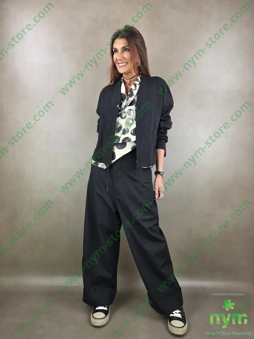 giacca felpa bordata 50co45pl5ea U / NERO / PE26 GIACCA