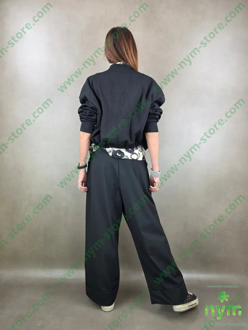 giacca felpa bordata 50co45pl5ea U / NERO / PE26 GIACCA