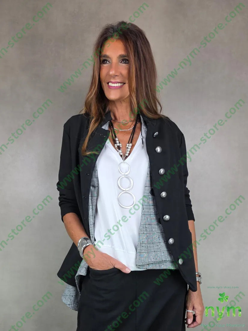 giacca felpa ussaro 95co5ea 1 / NERO / AI25 GIACCA