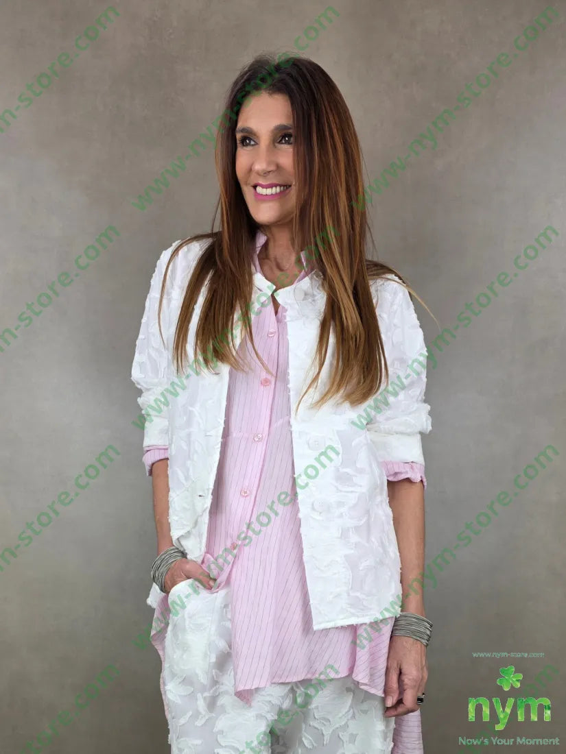 giacca fiore rilievo 58co31vi11pl U / PANNA / PE26 GIACCA