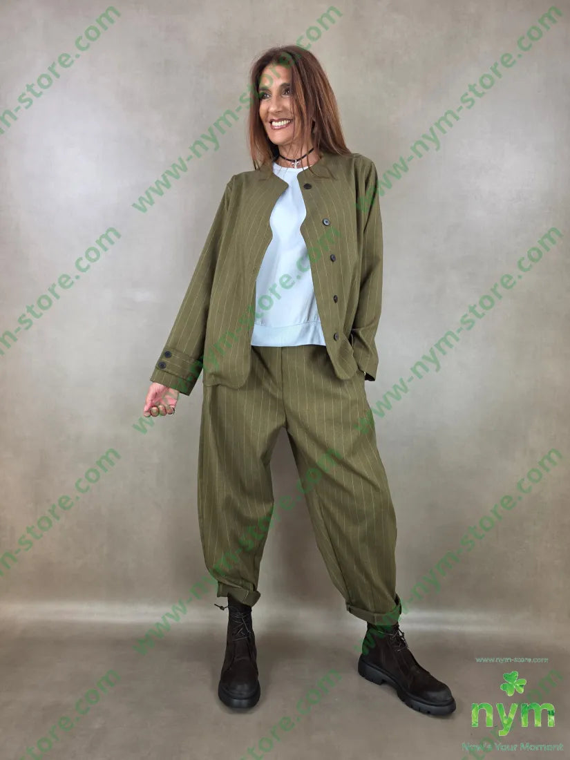 giacca gessato wide 55vi41pl4ea - GIACCA