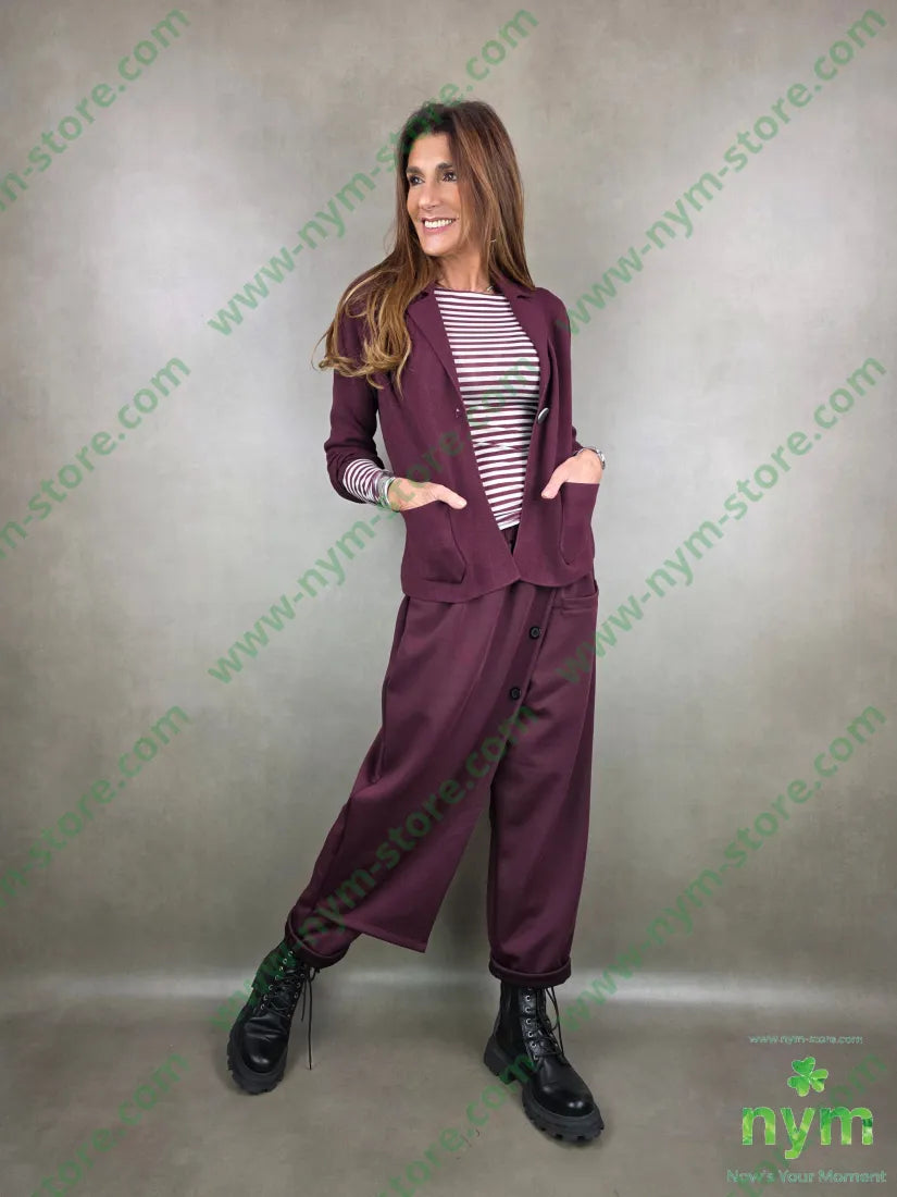 giacca in maglia bottoni metallo 50vi30pa20pl GIACCA