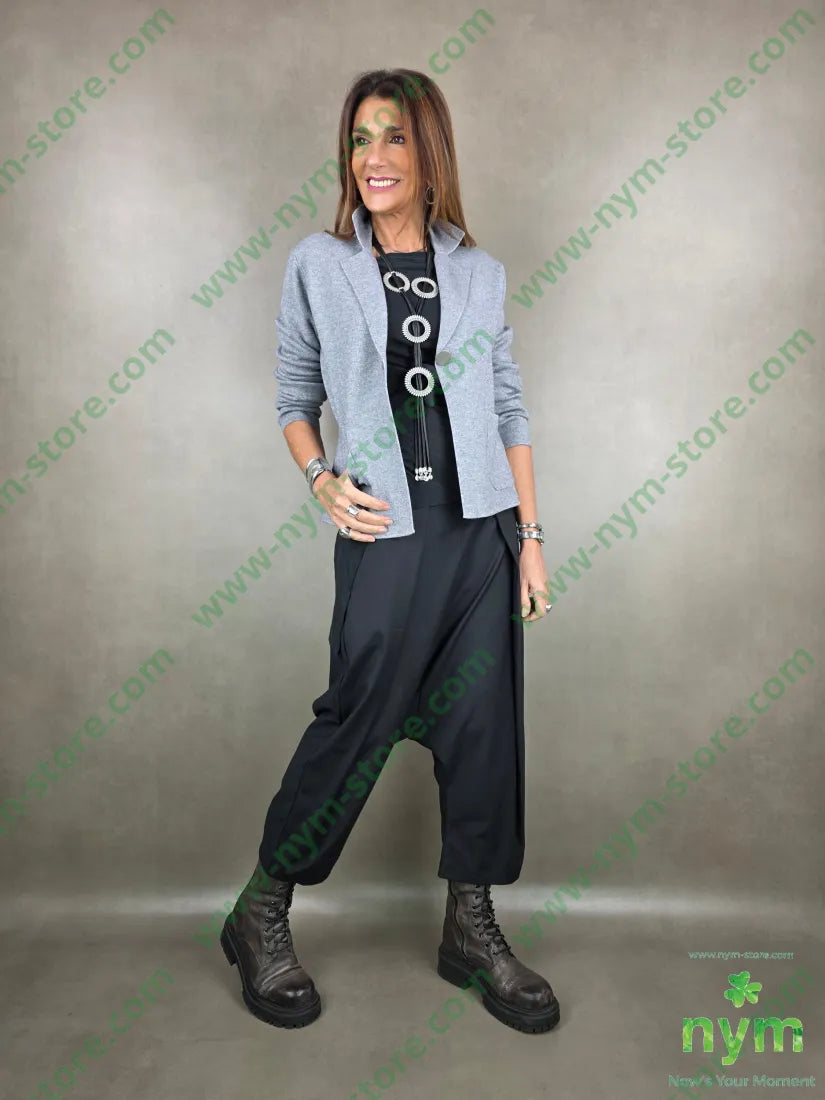 giacca in maglia bottoni metallo 50vi30pa20pl GIACCA