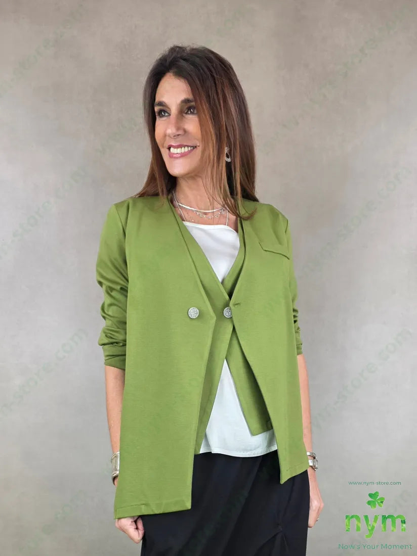 giacca irregolare pm 67vi27pa6ea 1 / VERDE / PE26 GIACCA