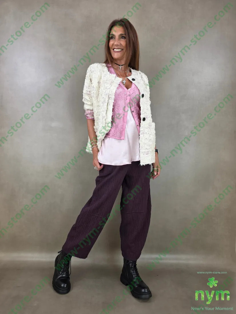 giacca jacquard devoree 75vi25pl - GIACCA