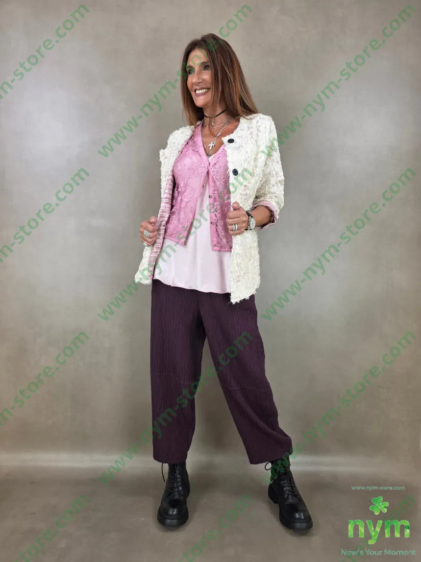 giacca jacquard devoree 75vi25pl - GIACCA