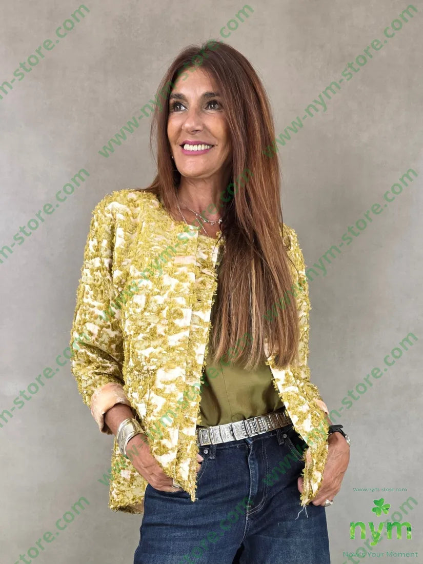 giacca jacquard devoree 75vi25pl - GIACCA
