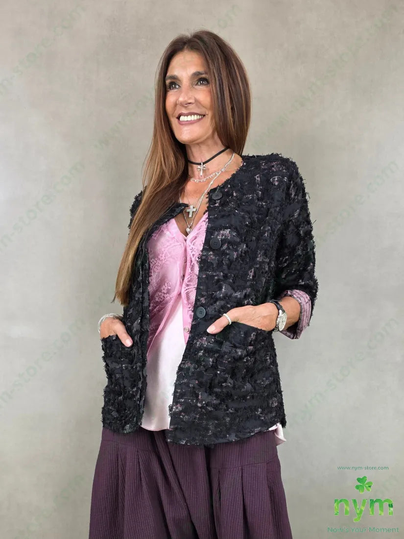 giacca jacquard devoree 75vi25pl - U / NERO / AI26 - GIACCA