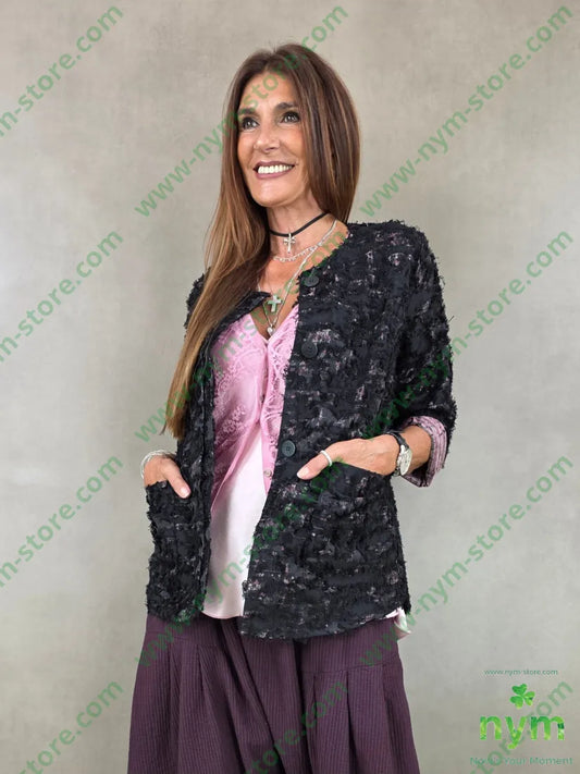 giacca jacquard devoree 75vi25pl - U / NERO / AI26 - GIACCA
