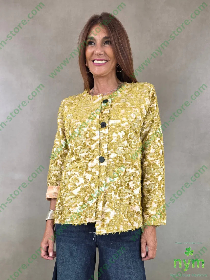 giacca jacquard devoree 75vi25pl - U / OLIO / AI26 - GIACCA