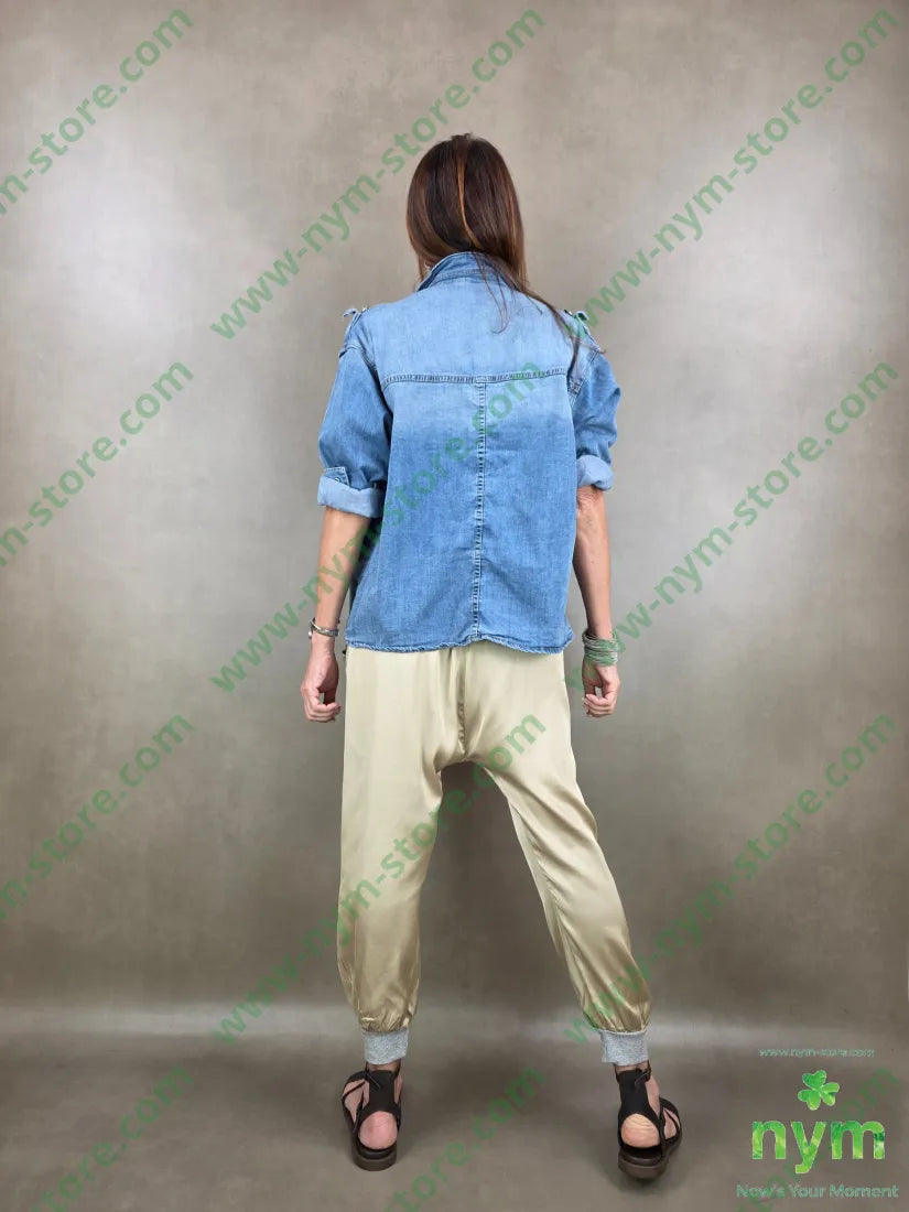 giacca jeans bottoni 75co23pl2ea - GIACCA