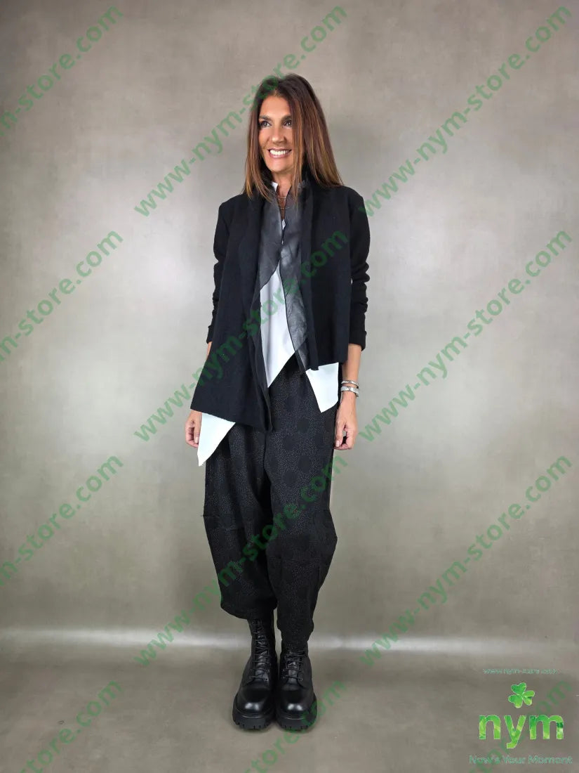 giacca lana vergine cinturino 100wo U / NERO / AI25 GIACCA