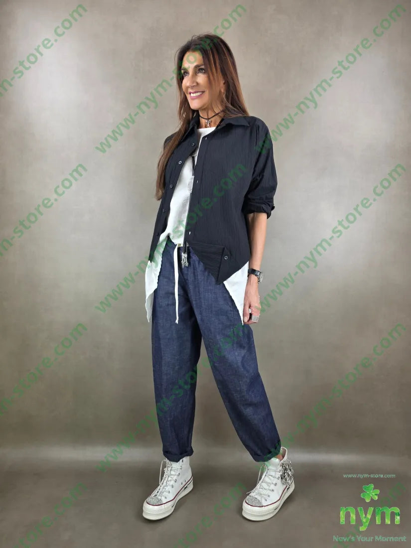 giacca leggera materica 99co1ea U / NERO / PE26 GIACCA