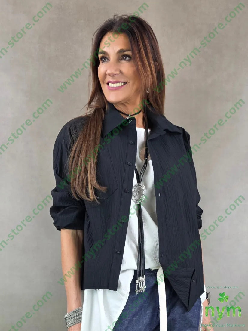 giacca leggera materica 99co1ea U / NERO / PE26 GIACCA