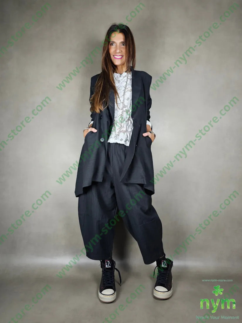 giacca lino balze dietro 51pl40co9li GIACCA