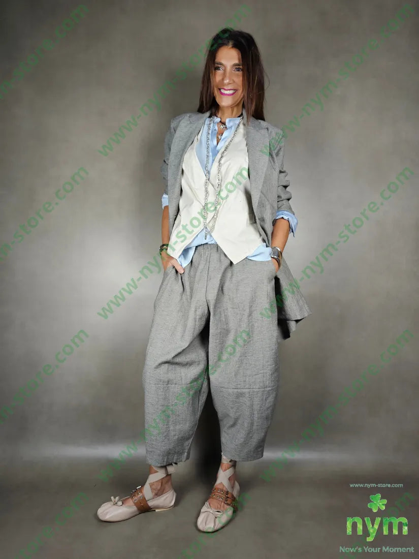 giacca lino balze dietro 51pl40co9li GIACCA