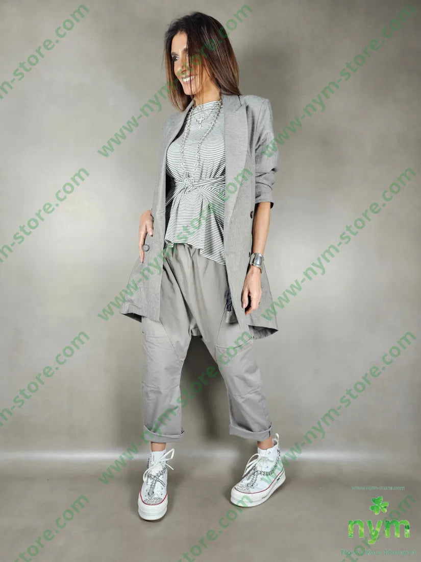 giacca lino balze dietro 51pl40co9li GIACCA