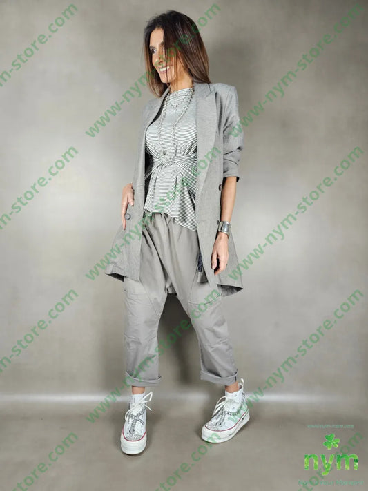 giacca lino balze dietro 51pl40co9li GIACCA