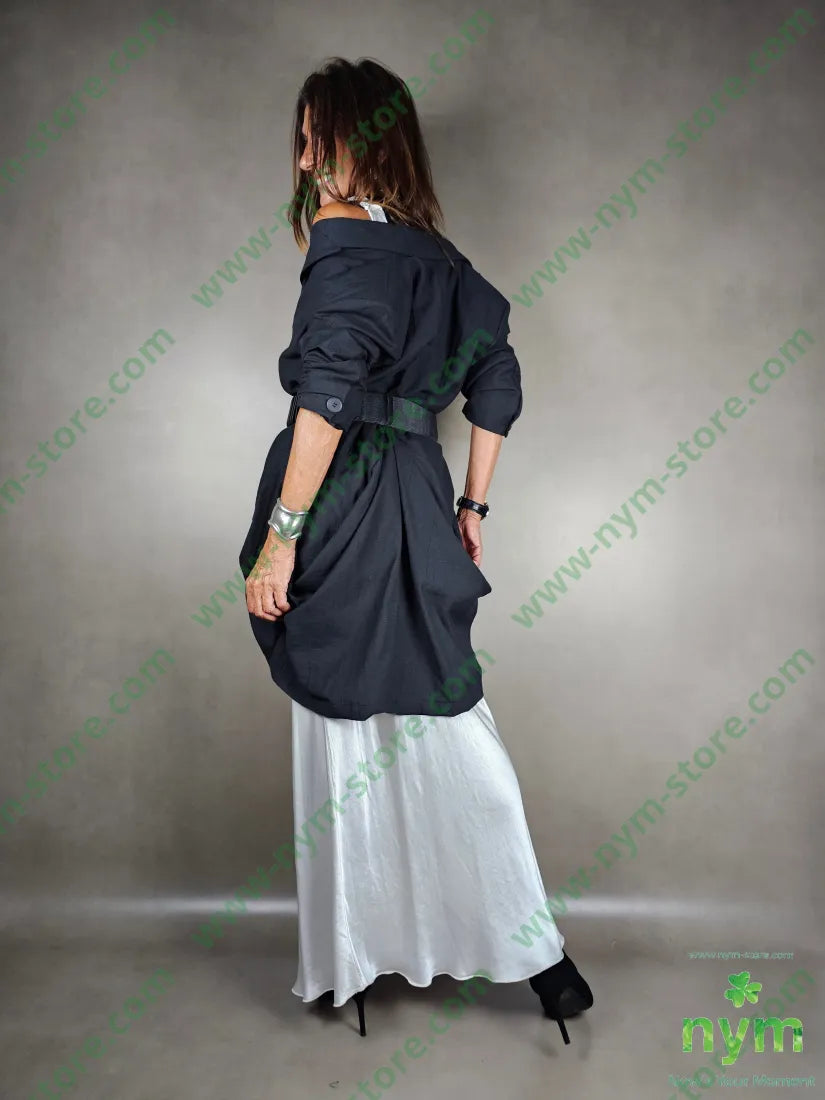 giacca lino balze dietro 51pl40co9li GIACCA