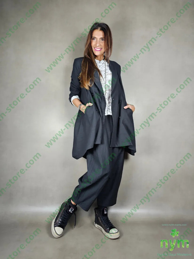 giacca lino balze dietro 51pl40co9li GIACCA