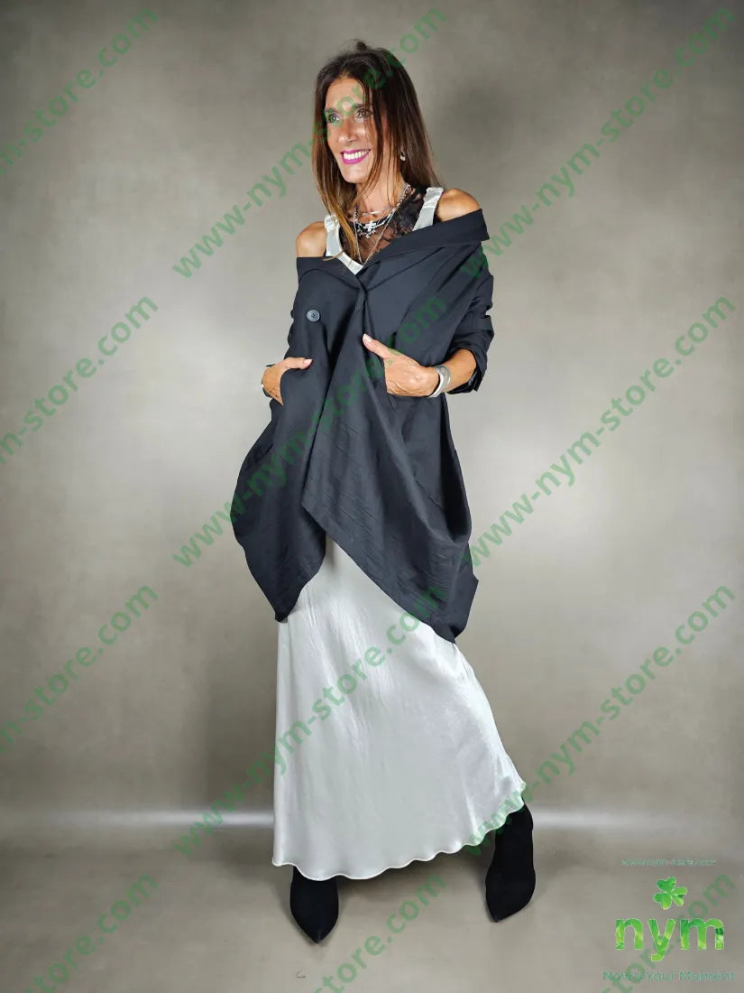 giacca lino balze dietro 51pl40co9li GIACCA