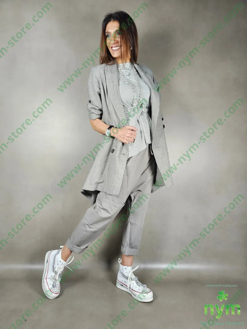 giacca lino balze dietro 51pl40co9li GIACCA