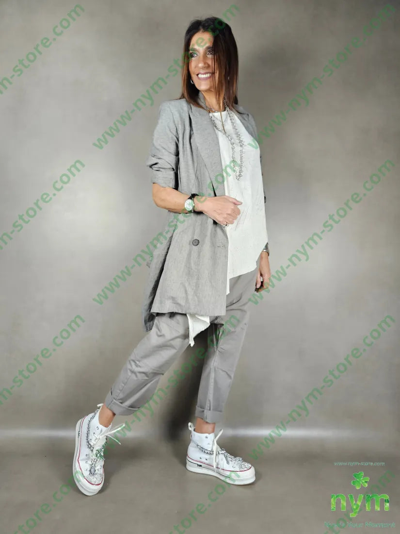 giacca lino balze dietro 51pl40co9li GIACCA