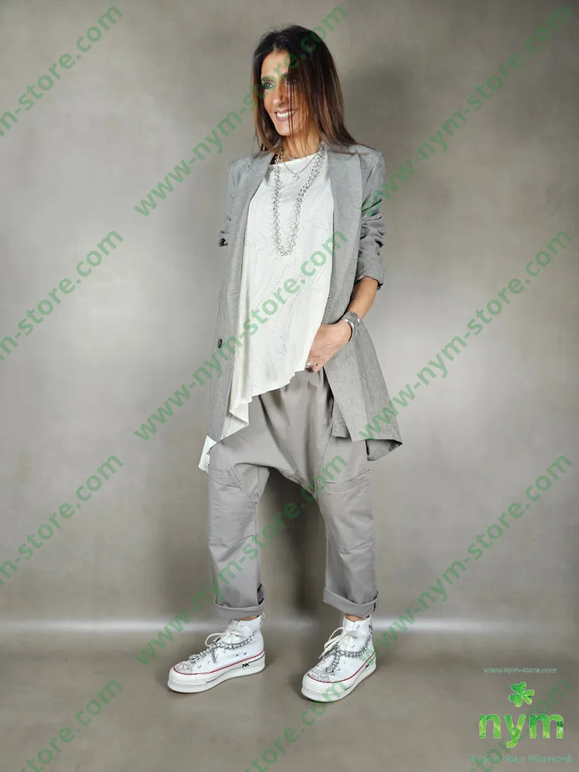 giacca lino balze dietro 51pl40co9li GIACCA