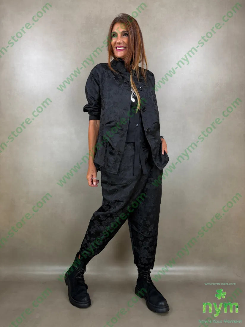 giacca lucida pinzata jacquard 85pl10vi5ea - U / NERO / AI26 - GIACCA