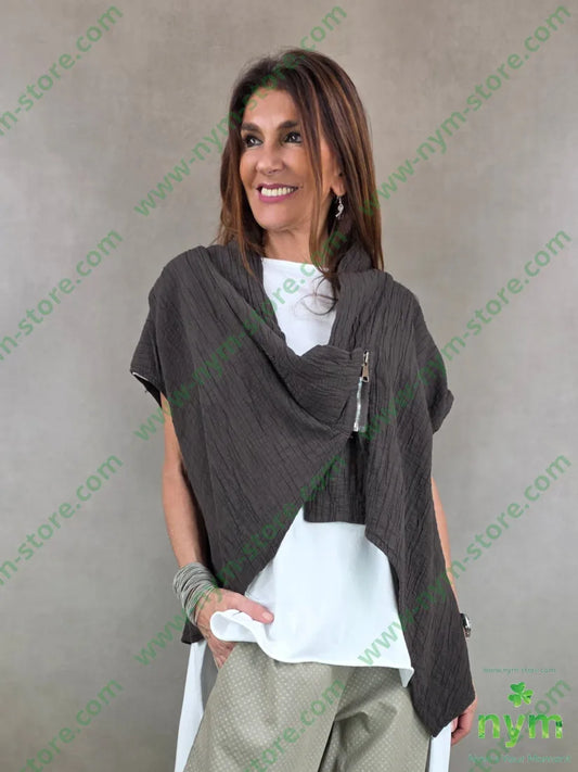 giacca maglina goffrata 100co - U / MARRONE / PE26 - GIACCA