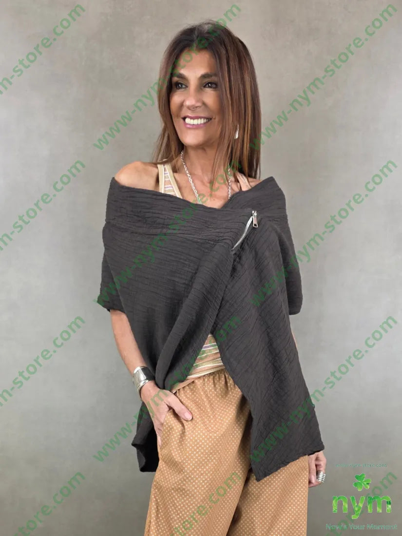 giacca maglina goffrata 100co - U / MARRONE / PE26 - GIACCA