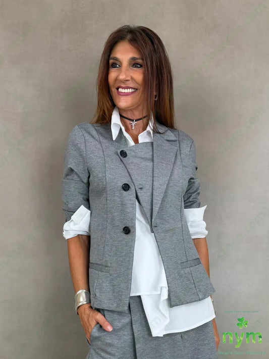 giacca mezzo collo punto milano g 60vi35pa5ea - 1 / GRIGIO C. / AI26 - GIACCA