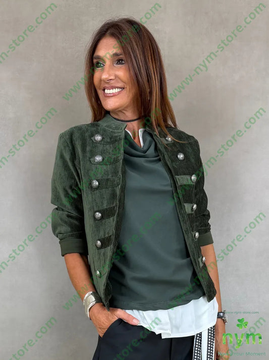 giacca napoleon ciniglia 95pl5ea - M / BOTTIGLIA / AI26 - GIACCA