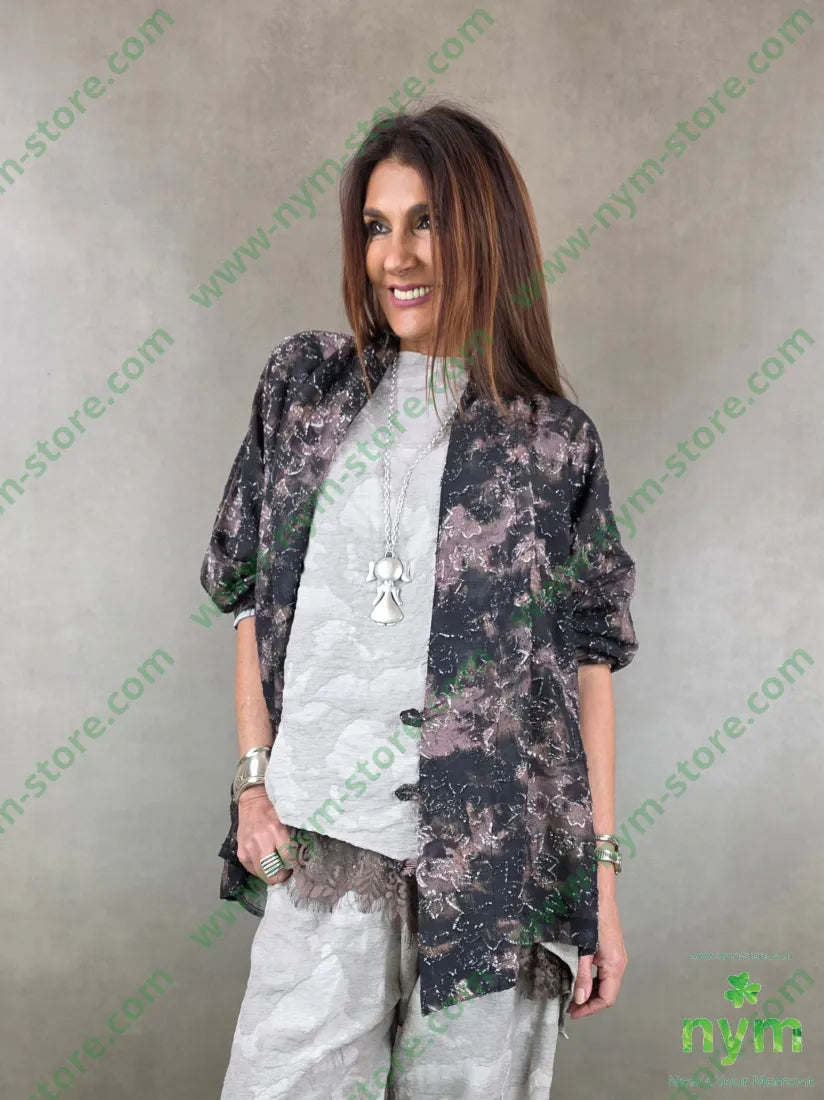 giacca over a kimono fantasia 85ly15pl - GIACCA