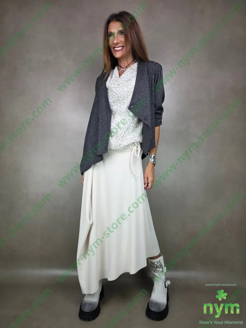 giacca sale e pepe asimmetrica 70pl27vi3ea U / ANTRACITE / AI25 GIACCA