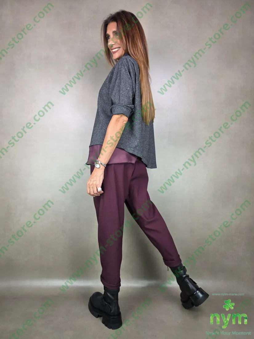 giacca sale e pepe asimmetrica 70pl27vi3ea U / ANTRACITE / AI25 GIACCA