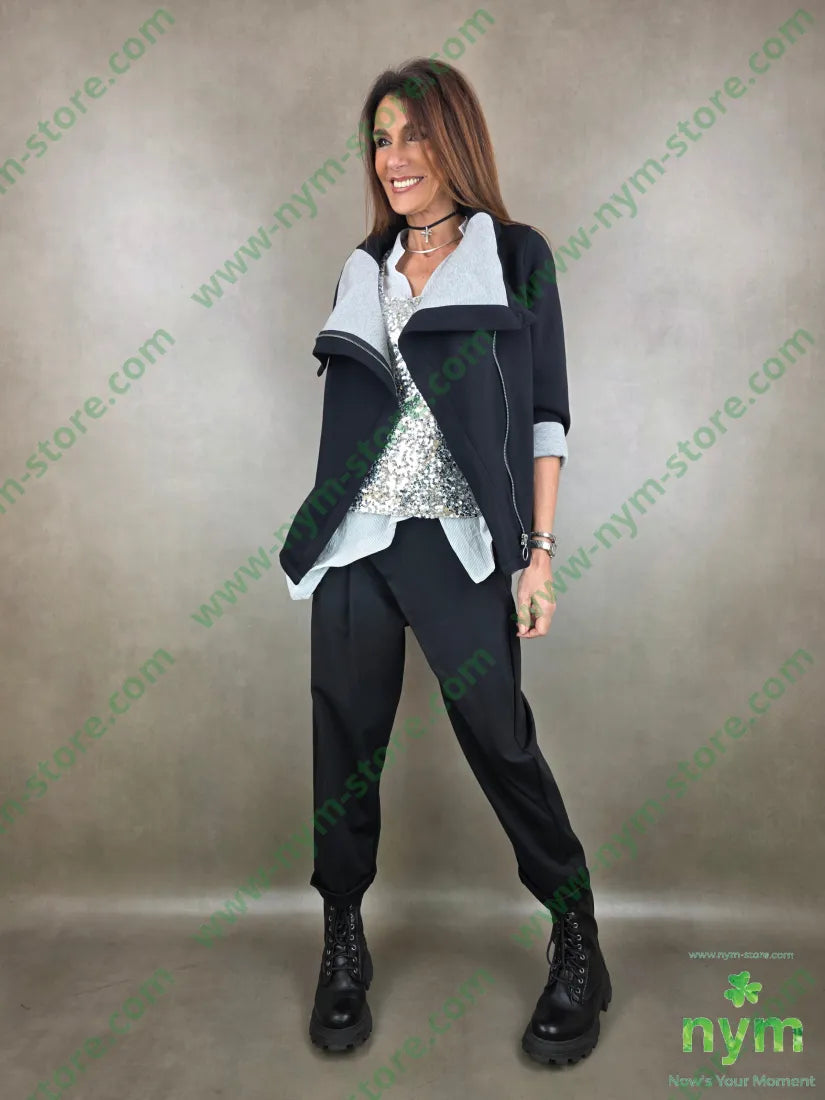 giacca scuba doppiata 96vi4ea U / NERO / PE26 GIACCA