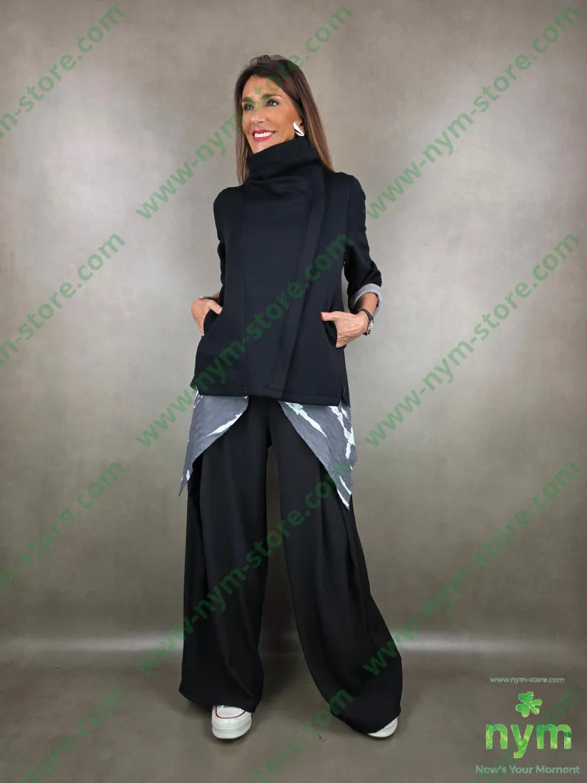 giacca scuba doppiata 96vi4ea U / NERO / PE26 GIACCA