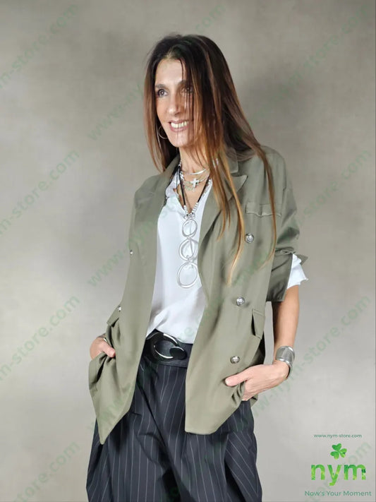 giacca sei bottoni metallo punto mi 65vi35pl5ea GIACCA