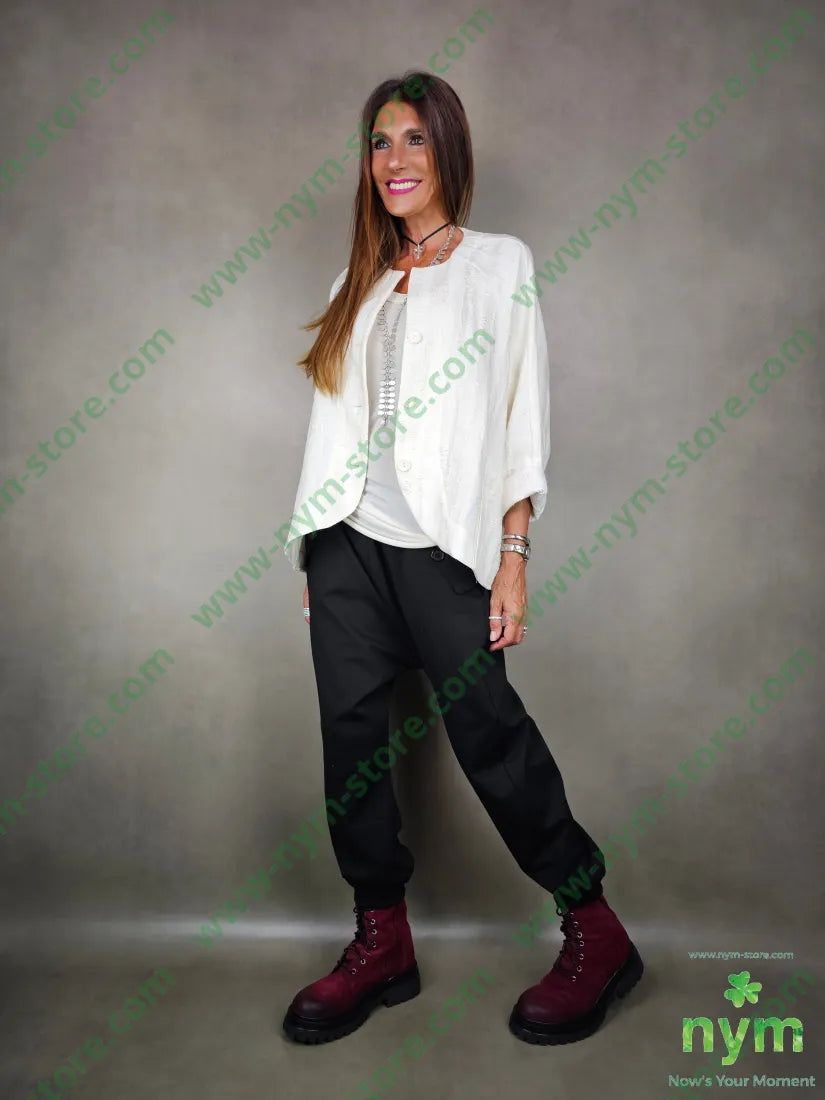 giacca senza collo quadrata 46pl39ac15wo GIACCA