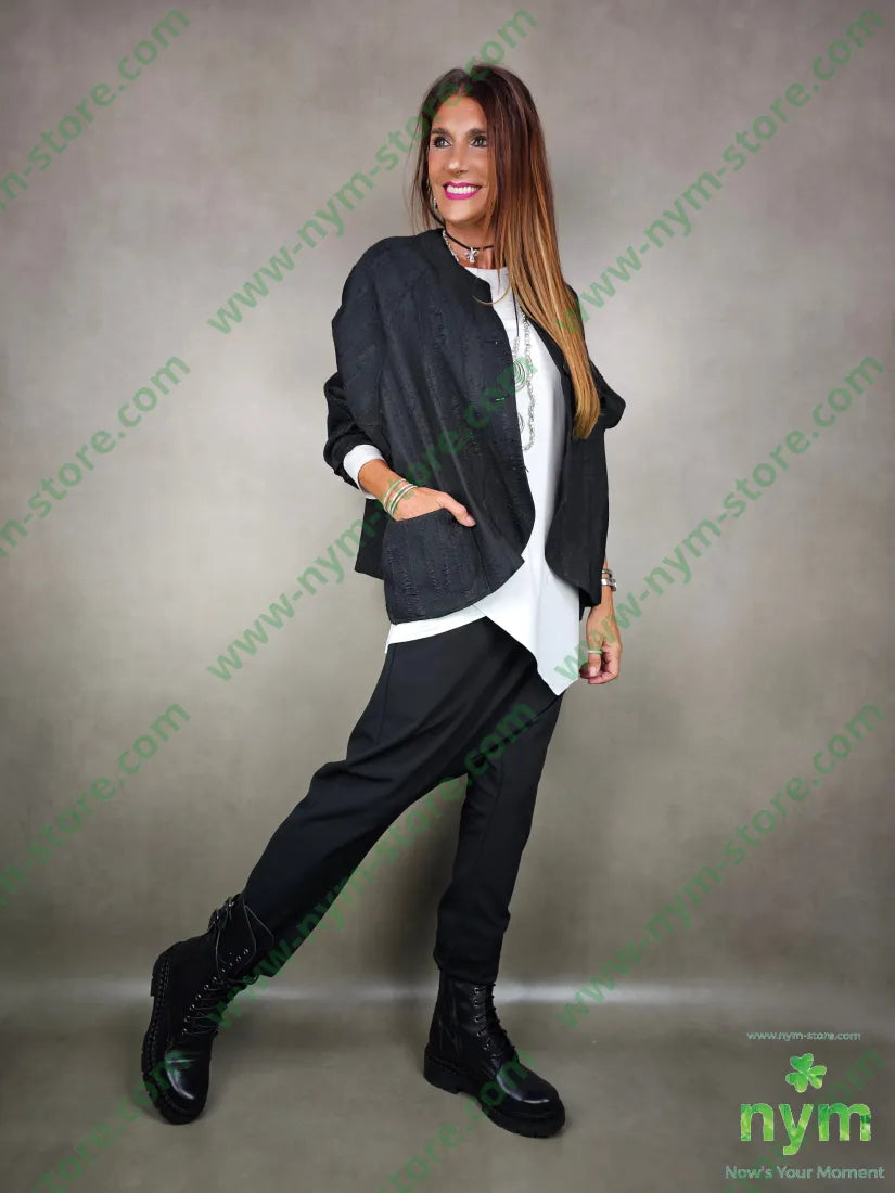 giacca senza collo quadrata 46pl39ac15wo GIACCA