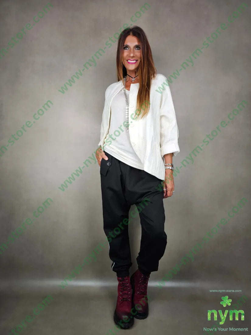 giacca senza collo quadrata 46pl39ac15wo GIACCA