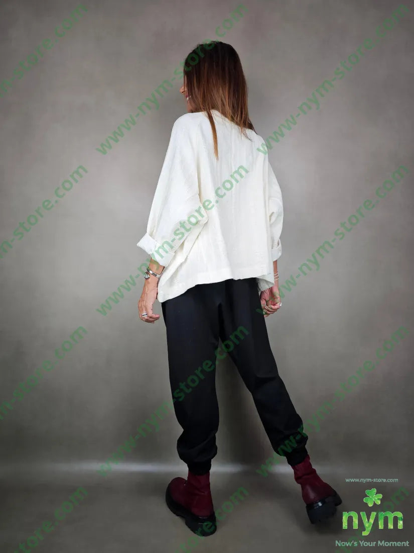 giacca senza collo quadrata 46pl39ac15wo GIACCA