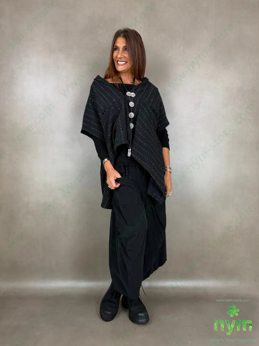 giacca senza maniche tratti lurex 58pl37vi3ea - U / NERO / AI26 - GIACCA