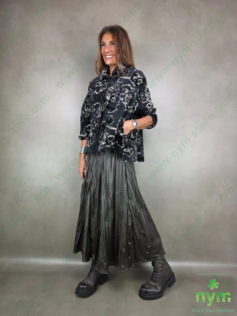 giacca sfrangiata effetto velluto 50pl30ny20co U / NERO / AI25 GIACCA