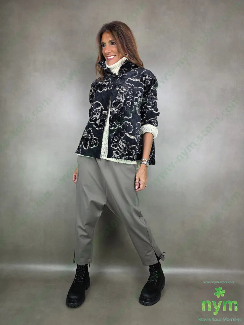 giacca sfrangiata effetto velluto 50pl30ny20co U / NERO / AI25 GIACCA