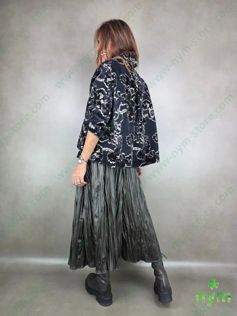 giacca sfrangiata effetto velluto 50pl30ny20co U / NERO / AI25 GIACCA